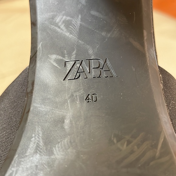 Zara Black High Heel Sandals, Backless Criss-Cross Straps, High Heel - Picture 6 of 7